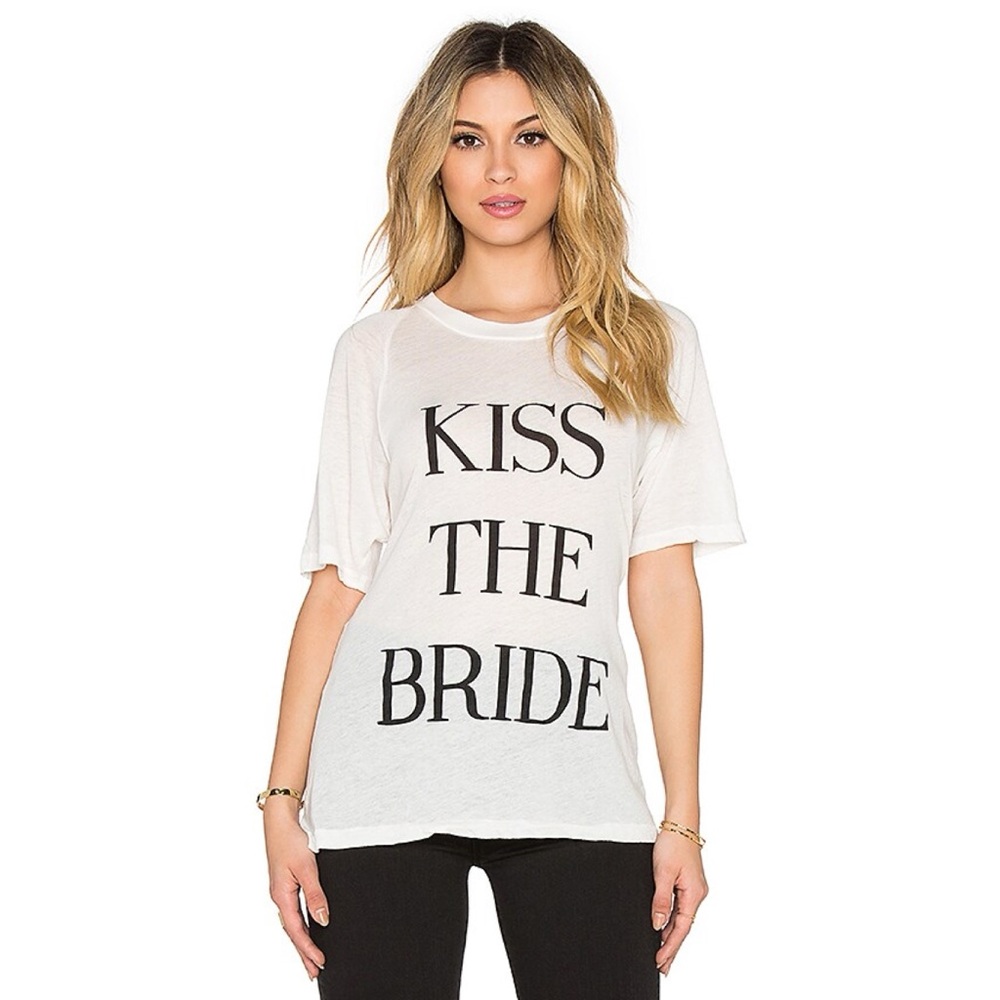 Wildfox Kiss The Bride Tee in Vintage Lace